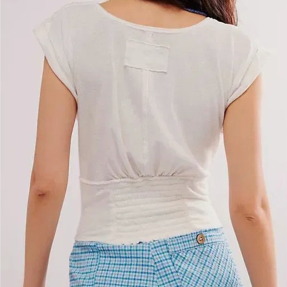 Free People "Checked Out Plaid" Micro Shorts NWOT - Picture 2 of 5